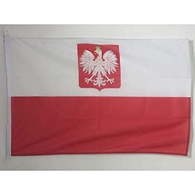 Bandiera Polonia AZ FLAG con Aquila 90x60cm per Esterno - Stemma Polacco 60x90cm Bandiera Polonia AZ FLAG con Aquila 90x60cm per Esterno - Stemma Polacco 60x90cm