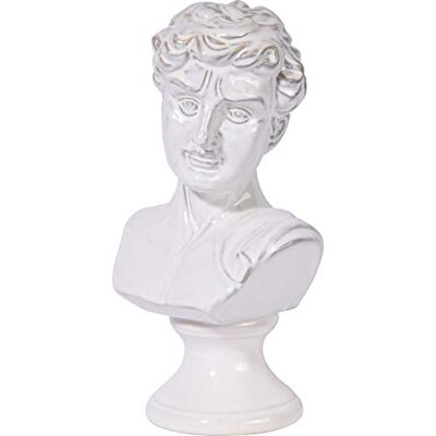 dobar ® Ajax Statuetta da Giardino, Taglia M, Scultura da Esterno, Busto in Ceramica per Giardino, Statua da Esterno, Vaso Decorativo per casa, Giardino, Patio, 17 x 14 x 32,5 cm, Bianco dobar ® Ajax Statuetta da Giardino, Taglia M, Scultura da Esterno, Busto in Ceramica per Giardino, Statua da Esterno, Vaso Decorativo per casa, Giardino, Patio, 17 x 14 x 32,5 cm, Bianco