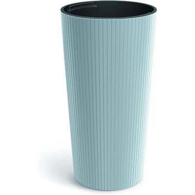 Prosperplast Vaso Lamia Slim alto rotondo con serbatoio interno grigio chiaro, 20 x 20 x 38,5 cm, in plastica resistente, per giardino, terrazza e balcone Prosperplast Vaso Lamia Slim alto rotondo con serbatoio interno grigio chiaro, 20 x 20 x 38,5 cm, in plastica resistente, per giardino, terrazza e balcone