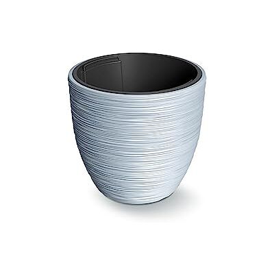 Prosperplast Vaso da fiori grigio, con serbatoio, collezione FURU, 29,8 x 29,8 x 28 cm, capacità 15 L. Prosperplast Vaso da fiori grigio, con serbatoio, collezione FURU, 29,8 x 29,8 x 28 cm, capacità 15 L.