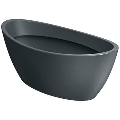 Prosperplast Vaso Aria Ovale grafite 40x20x16 Prosperplast Vaso Aria Ovale grafite 40x20x16