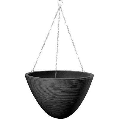 Dehner Fioriera sospesa San Diego, Ø 33 cm, altezza ca. 25 cm, plastica, grigio scuro Dehner Fioriera sospesa San Diego, Ø 33 cm, altezza ca. 25 cm, plastica, grigio scuro