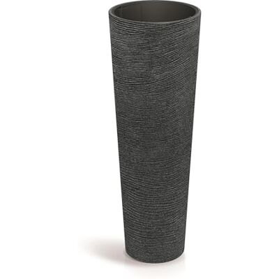 Prosperplast Vaso Tubra Round slim high Ø40x110 nero granito Prosperplast Vaso Tubra Round slim high Ø40x110 nero granito