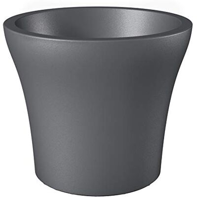 Scheurich Vaso per Piante No1 Style High, Metallic Grey, Ø 40 cm, Höhe 34 cm Scheurich Vaso per Piante No1 Style High, Metallic Grey, Ø 40 cm, Höhe 34 cm