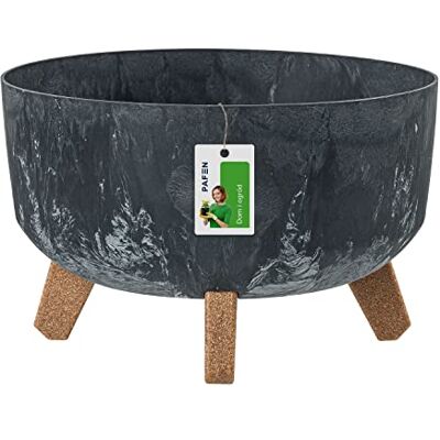 Prosperplast Gracia Vaso da fiori con piedini, 17,5 x 28,5 cm, colore: Antracite Prosperplast Gracia Vaso da fiori con piedini, 17,5 x 28,5 cm, colore: Antracite