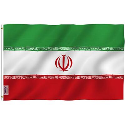 Anley Fly Breeze 3x5 piedi Bandiera Iran Colore vivido e resistente allo sbiadimento UV Intestazione di tela e doppia cucitura Bandiera della Repubblica dell'Iran Poliestere Anley Fly Breeze 3x5 piedi Bandiera Iran Colore vivido e resistente allo sbiadimento UV Intestazione di tela e doppia cucitura Bandiera della Repubblica dell'Iran Poliestere