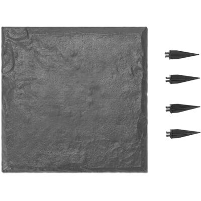 VEVOR Pietre da Giardino 395 x 395 mm Pietre Decorative con Picchetti, 16 Pezzi, Pavimentazione in Plastica Resistente alle Intemperie, Superficie Liscia, Passerelle Esterne per Prato, Patio, Grigio VEVOR Pietre da Giardino 395 x 395 mm Pietre Decorative con Picchetti, 16 Pezzi, Pavimentazione in Plastica Resistente alle Intemperie, Superficie Liscia, Passerelle Esterne per Prato, Patio, Grigio