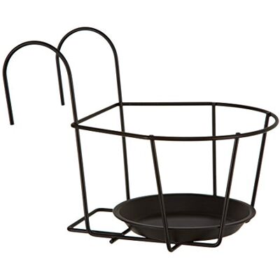 Dehner fiore pentola titolare per il balcone, 33 x 26 x 30 cm, nero Dehner fiore pentola titolare per il balcone, 33 x 26 x 30 cm, nero