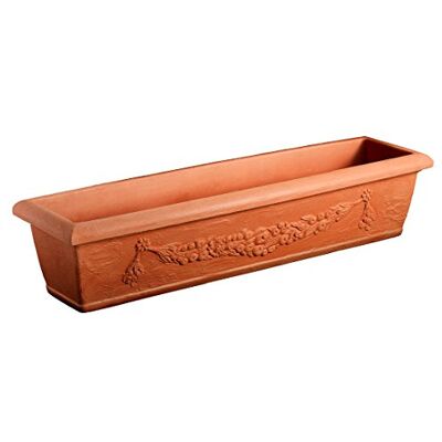 Dehner Fioriera Firenze, ca. 60 x 20 x 17 cm, plastica, terracotta, arancione Dehner Fioriera Firenze, ca. 60 x 20 x 17 cm, plastica, terracotta, arancione