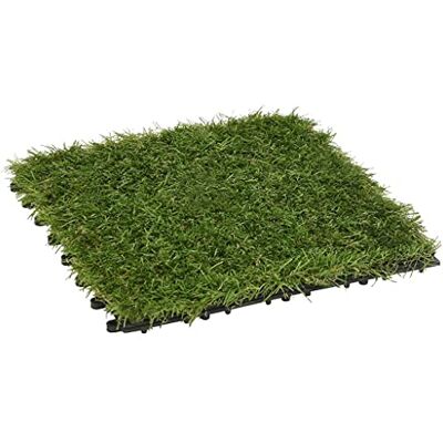 vidaXL Piastrelle in Erba Sintetica 11 pz 30x30 cm Verde vidaXL Piastrelle in Erba Sintetica 11 pz 30x30 cm Verde