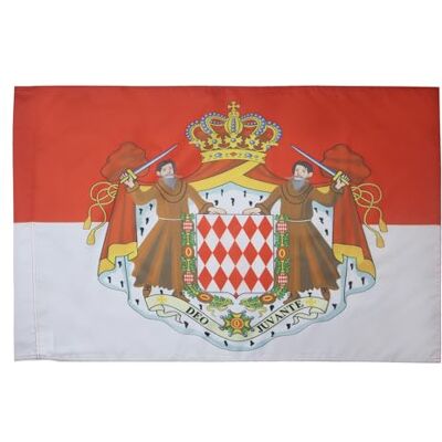 Bandiera di Monaco con Stemma 90x60cm - AZ FLAG Bandiera di Monaco con Stemma 90x60cm - AZ FLAG