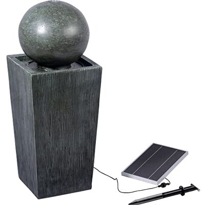 dobar ® Fontana solare Apollon, con illuminazione a LED, fontana da giardino in poliresina, fontana decorativa per esterni, in pietra artificiale, 30 x 30 x 78,5 cm, grigio dobar ® Fontana solare Apollon, con illuminazione a LED, fontana da giardino in poliresina, fontana decorativa per esterni, in pietra artificiale, 30 x 30 x 78,5 cm, grigio