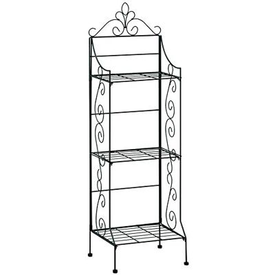 VERDEMAX , scaffale Alto con ghirigori, 35 cm x 27 cm x 112 cm, Colore Nero VERDEMAX , scaffale Alto con ghirigori, 35 cm x 27 cm x 112 cm, Colore Nero