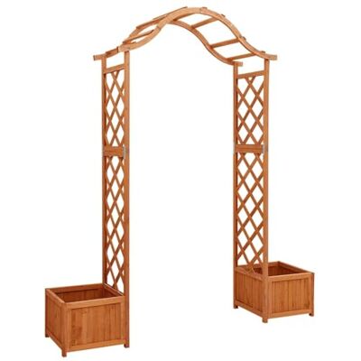 vidaXL Pergola da Giardino con Fioriera in Legno Massello di Abete vidaXL Pergola da Giardino con Fioriera in Legno Massello di Abete