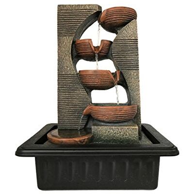 Dehner Fontana in pietra con illuminazione a LED, ca. 40 x 23 x 31 cm, poliresina, grigio/marrone Dehner Fontana in pietra con illuminazione a LED, ca. 40 x 23 x 31 cm, poliresina, grigio/marrone