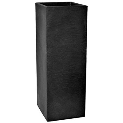 Dehner Vaso a colonna modello Palermo, effetto ardesia, ca. 80 x 30 x 30 cm, in plastica, colore antracite Dehner Vaso a colonna modello Palermo, effetto ardesia, ca. 80 x 30 x 30 cm, in plastica, colore antracite