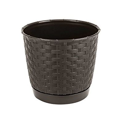 Prosperplast Vaso da fiori 2L Ratolla 165x165x142 mm, Marrone Scuro Prosperplast Vaso da fiori 2L Ratolla 165x165x142 mm, Marrone Scuro