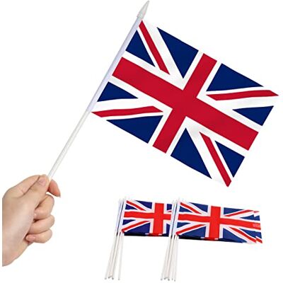 Anley Bandiera British Union Jack Stick, Gran Bretagna5.5 x 8 pollici (12 X 20 cm) Mini bandiera portatile con asta solida bianca da 12 "(30 cm) Colore vivido e resistente allo sbiadimento Anley Bandiera British Union Jack Stick, Gran Bretagna5.5 x 8 pollici (12 X 20 cm) Mini bandiera portatile con asta solida bianca da 12 "(30 cm) Colore vivido e resistente allo sbiadimento