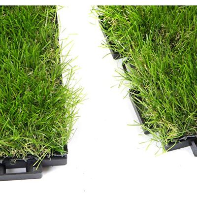 STI Mattonelle Prato Sintetico 30mm 30cm x 30cm 9 Pezzi 0,81 Metri Quadri Click Clack Incastro Modulare STI Mattonelle Prato Sintetico 30mm 30cm x 30cm 9 Pezzi 0,81 Metri Quadri Click Clack Incastro Modulare
