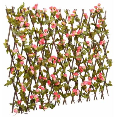 vidaXL Traliccio Edera Artificiale Espandibile Rosa Scuro 180x60 cm vidaXL Traliccio Edera Artificiale Espandibile Rosa Scuro 180x60 cm