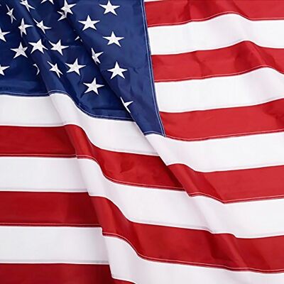 Anley EverStrong Series Bandiera americana degli Stati Uniti 2x3 piedi in nylon resistente Stelle ricamate e strisce cucite 4 file di cuciture a punto fermo Bandiere USA con occhielli in ottone Anley EverStrong Series Bandiera americana degli Stati Uniti 2x3 piedi in nylon resistente Stelle ricamate e strisce cucite 4 file di cuciture a punto fermo Bandiere USA con occhielli in ottone