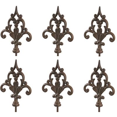 Dehner Garden Bar Ornamento Spear, 6 Pezzi, ciascuno di Circa 140 x 16 x 3,2 Centimetri, ghisa Noble Rust, Dehner Garden Bar Ornamento Spear, 6 Pezzi, ciascuno di Circa 140 x 16 x 3,2 Centimetri, ghisa Noble Rust,