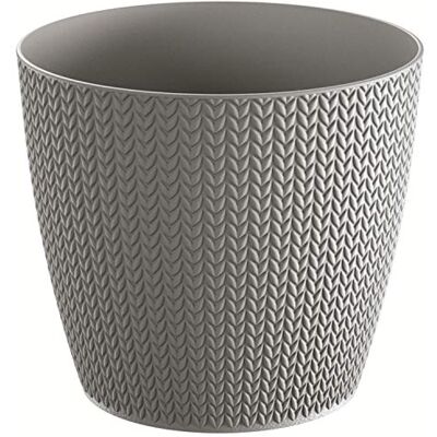 Prosperplast Vaso da fiori 2L Wheaty 157x157x138 mm, Grigio Prosperplast Vaso da fiori 2L Wheaty 157x157x138 mm, Grigio