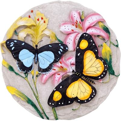Spoontiques Decorazione da Giardino Pietra miliare Farfalla Pietra Decorativa per Giardino Spoontiques Decorazione da Giardino Pietra miliare Farfalla Pietra Decorativa per Giardino