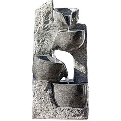 Dehner Giardino Fontana CIRC con Illuminazione a LED, ca. 117.5 x 27 x 36 cm, Poliresina, Grigio Dehner Giardino Fontana CIRC con Illuminazione a LED, ca. 117.5 x 27 x 36 cm, Poliresina, Grigio