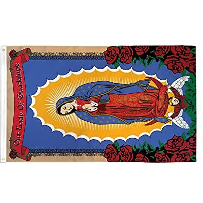 AZ FLAG Bandiera Nostra Signora di Guadalupe 150x90cm Bandiera Cristianesimo Messico 90 x 150 cm AZ FLAG Bandiera Nostra Signora di Guadalupe 150x90cm Bandiera Cristianesimo Messico 90 x 150 cm