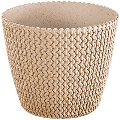 Prosperplast Vaso Color Ocre, senza serbatoio, collezione SPLOFY Eco Wood da 13 cm x 13 cm x 10,8 cm, capacità 0,9 l. Prosperplast Vaso Color Ocre, senza serbatoio, collezione SPLOFY Eco Wood da 13 cm x 13 cm x 10,8 cm, capacità 0,9 l.