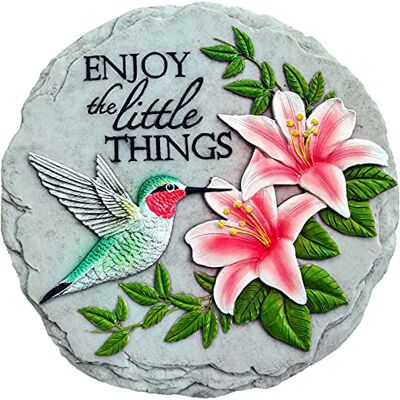 Spoontiques Decorazione da giardino Pietra miliare colibrì Pietra decorativa per giardino Spoontiques Decorazione da giardino Pietra miliare colibrì Pietra decorativa per giardino