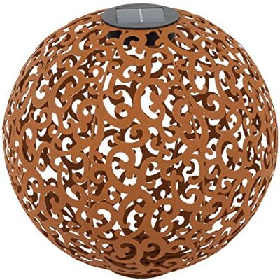 DEHNER - Solare Sfera Lagos - Marrone - 30x30x30 cm - Lampada solare da esterno DEHNER - Solare Sfera Lagos - Marrone - 30x30x30 cm - Lampada solare da esterno