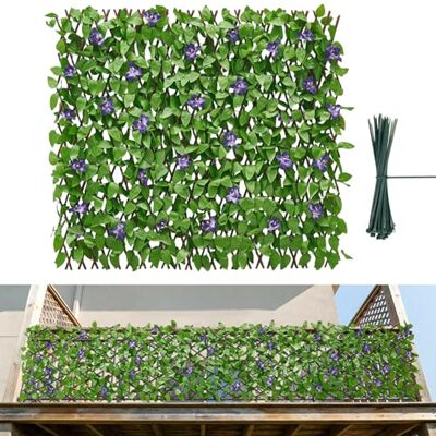 VEVOR Parete Verde Artificiale 64,9 x 310 cm con Foglie di Edera Realistiche, Siepe Artificiale Espandibile, Schermo Frangivista per la Privacy da Interno ed Esterno, per Giardino Cortile e Balcone VEVOR Parete Verde Artificiale 64,9 x 310 cm con Foglie di Edera Realistiche, Siepe Artificiale Espandibile, Schermo Frangivista per la Privacy da Interno ed Esterno, per Giardino Cortile e Balcone
