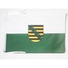 AZ FLAG BANDIERA SASSONIA 45x30cm BANDIERINA LAND DI SACHSEN GERMANIA 30 x 45 cm cordicelle