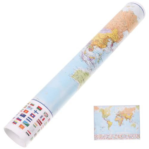 Cabilock Home Decor Pittura decorativa con mappa regionale world map wall paint mappa del mondo mappe del mondo da parete arredamento retrò arredamento d'epoca quadro da appendere tela