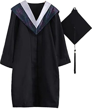 Auleset Abito Baccalaureate 1 Set Attraente Fine Maglia Pelle Tocco -shrink Uniforme Di Laurea Argento Grigio M