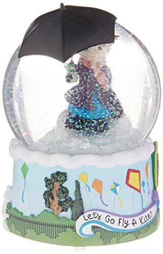 Precious Moments Disney Mary Poppins Let's Go Fly a Kite Musical Snow Globe Waterball, Taglia unica, Multicolore