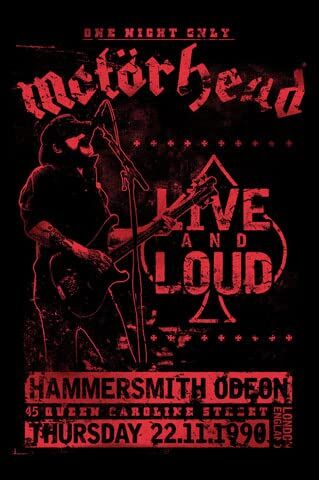 empireposter Motorhead – Live and Loud – Hard Rock Music – Poster Stampa – Dimensioni 61 x 91,5 cm