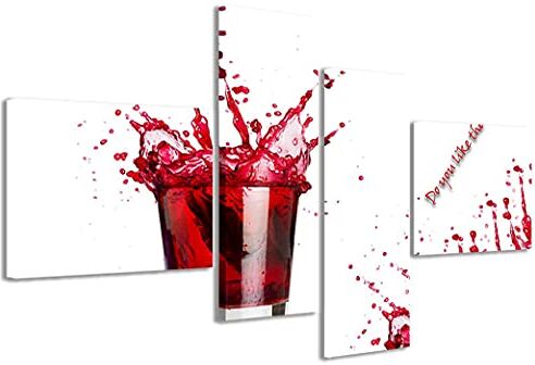 Stampe su Tela Quadro su Tela, do You Like tyhe Cocktail Stampa Moderna in 4 Pannelli già intelaiati, Canvas, Pronto per Essere Appeso, 200x100cm