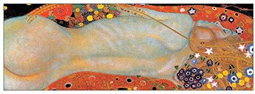 Artopweb KLIMT Wasserschlangen Detail 1 Decorative Panel, Wood MDF, Multicolour, 100x35 Cm