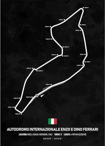 RUGUNY Formula Track Map Art Canvas Painting 2024 Calendario Del Circuito Da Corsa Poster Stampa Immagine Di Oggettistica Per La Casa A938 50×60CM Senza Cornice