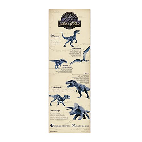 Grupo Erik : Poster da Porta Jurassic World   Poster da parete Jurassic World, 53x158cm, carta lucida   Poster da muro, Poster ragazzo, Poster camera da letto, Jurassic World Gadget