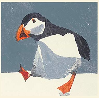 Julia Burns (Puffin) -Stampa montata 40 x 40 cm, Carta, Multicolore, 40 x 40 x 1.3 cm