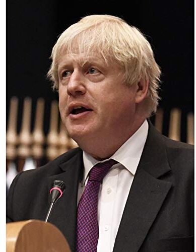 Artery8 OPCW UK Prime Minister Boris Johnson Photo Unframed Wall Art Print Poster Home Decor Premium Regno Unito Fotografia Parete Manifesto Casa