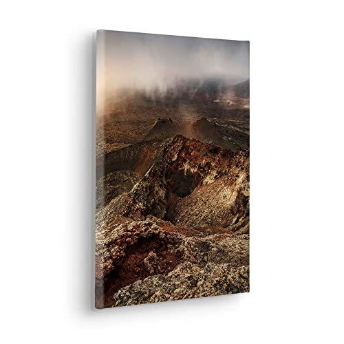 Komar Quadro su tela con cornice in vero legno – Down to Earth – Dimensioni 30 x 40 cm – Stampa su tela con paesaggio, soggiorno, camera da letto