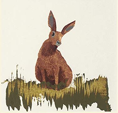 Julia Burns (Hare) -Stampa Montata 40 x 40cm, Carta, Multicolore, 40 x 40 x 1.3 cm