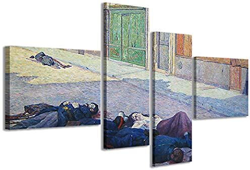 Stampe su Tela Quadro su Tela, Claude Monet I Stampa Moderna in 4 Pannelli già intelaiati, Canvas, Pronto per Essere Appeso, 200x100cm