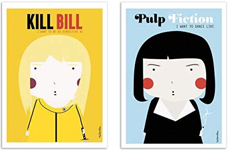 Wall Editions 2 Art-Posters 30 x 40 cm Duo Tarantino Ninasilla