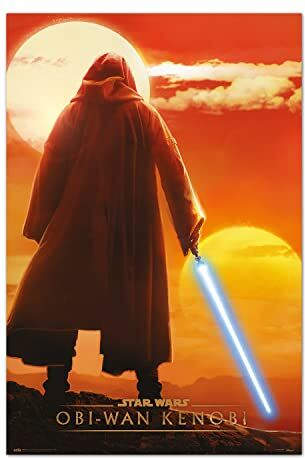 Grupo Erik : Poster Obi Wan Kenobi Twin Suns   Poster da parete Star Wars, 61x91,5cm, carta lucida   Poster da muro, incorniciabile   Poster Star Wars, Poster Obi Wan Kenobi